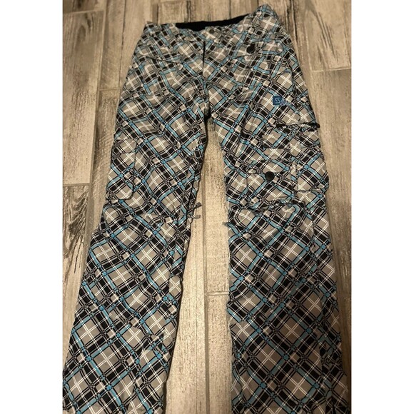 Sims Pants Womens Med Gray Blue  Snowboard Ski Snow Insulated Pocket Zip Outdoor - Picture 8 of 16